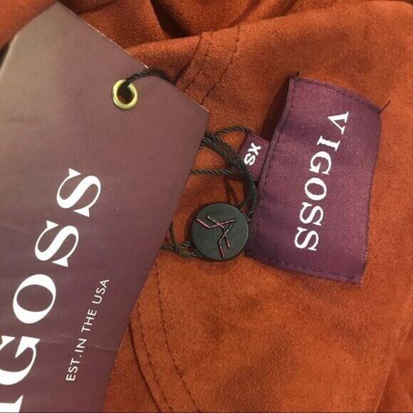 VIGOSS Faux Suede Wrap Jacket Size XS New with Tags - Picture 6 of 6